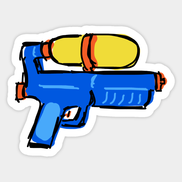 Water Gun Sticker by SpookyMeerkat